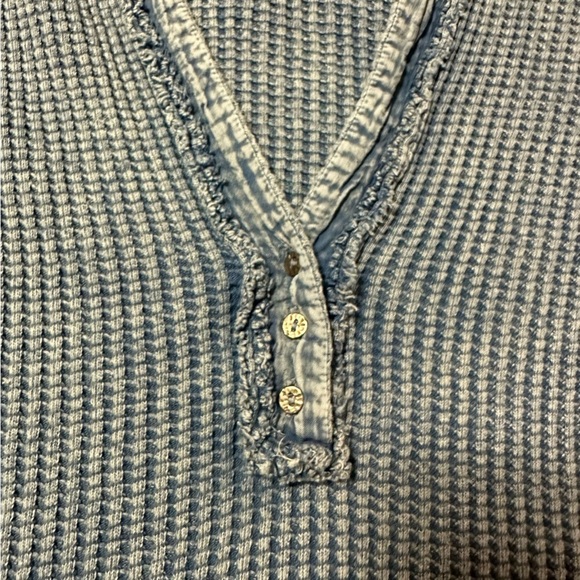 Free People One Colt Thermal Long Sleeve Henley Shirt - Picture 9 of 12